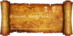 Kinczel Valéria névjegykártya