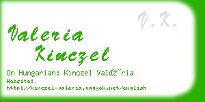 valeria kinczel business card